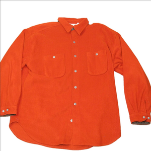 Field Gear Men's Orange Soft Oversized Button Front Shirt Size XL